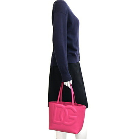 DOLCE & GABBANA Pink Leather Tote Bag - Picture 9 of 9